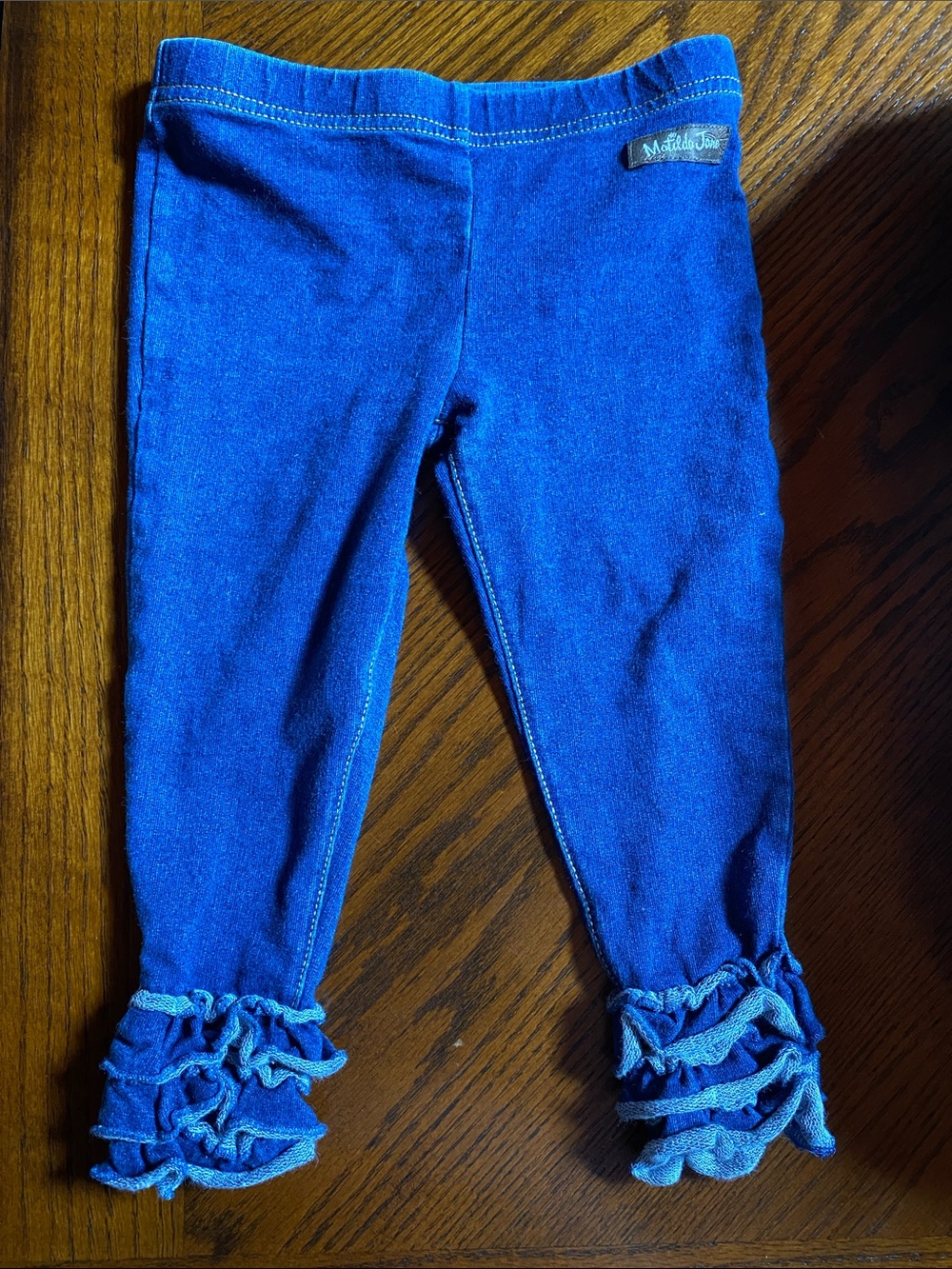 Matilda Jane Bright Blue Ruffle Hem Leggings
